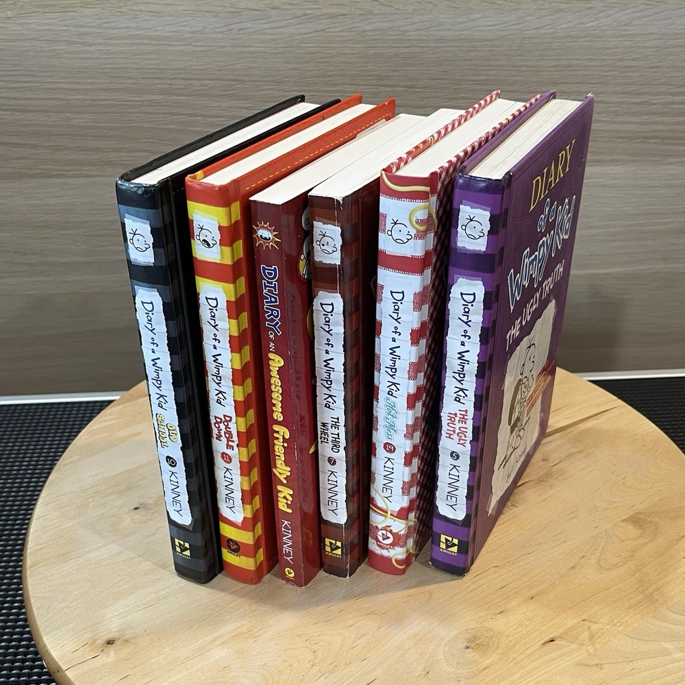 Diary of a Wimpy Kid 6 Book Lot by Jeff Kinney Mixed Hardcovers Hot Mess - Picture 2 of 12